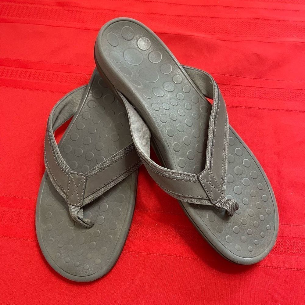 Vionic Men’s Grey Flip Flops Size 14 - Picture 8 of 8
